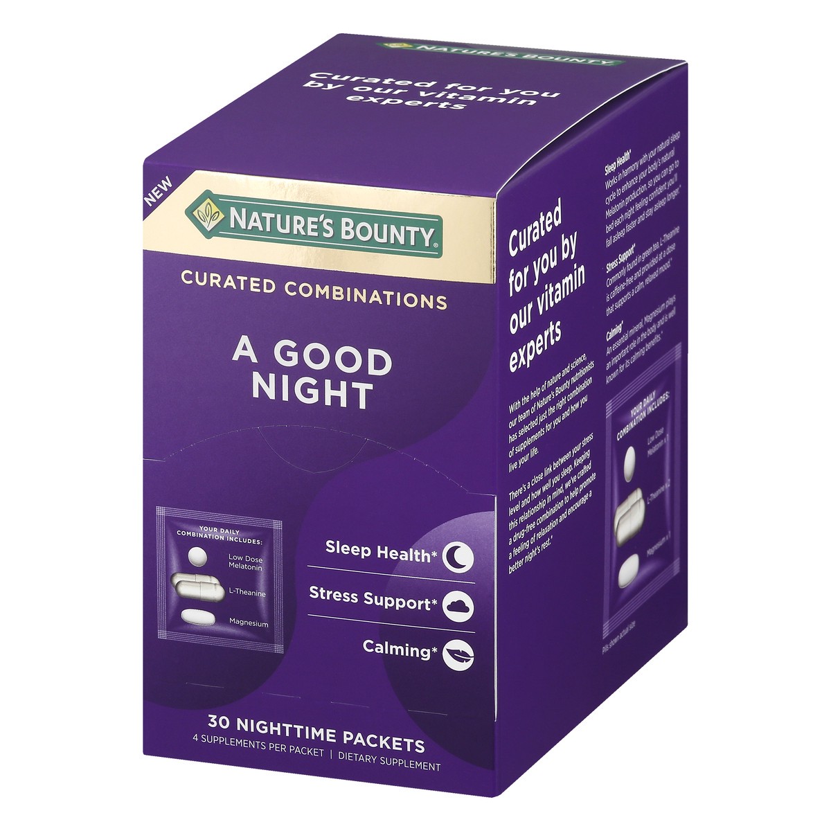 slide 10 of 13, Nature's Bounty Packets Nighttime A Good Night 30 ea, 1 ct