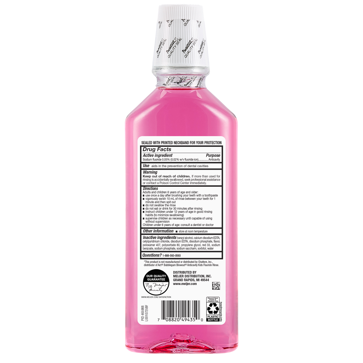 slide 5 of 5, Meijer Kids Anticavity Fluoride Rinse, Bubblegum, 18 oz