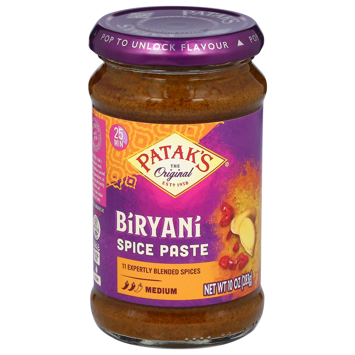 slide 1 of 12, Patak's Medium Biryani Spice Paste 10 oz, 10 oz