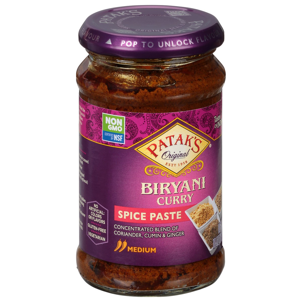 slide 12 of 12, Patak's Medium Biryani Spice Paste 10 oz, 10 oz