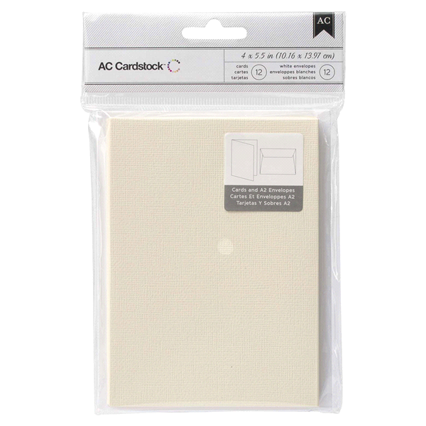 slide 1 of 1, American Crafts A2 Vanilla Cards and Envelopes Pack, 1 ct