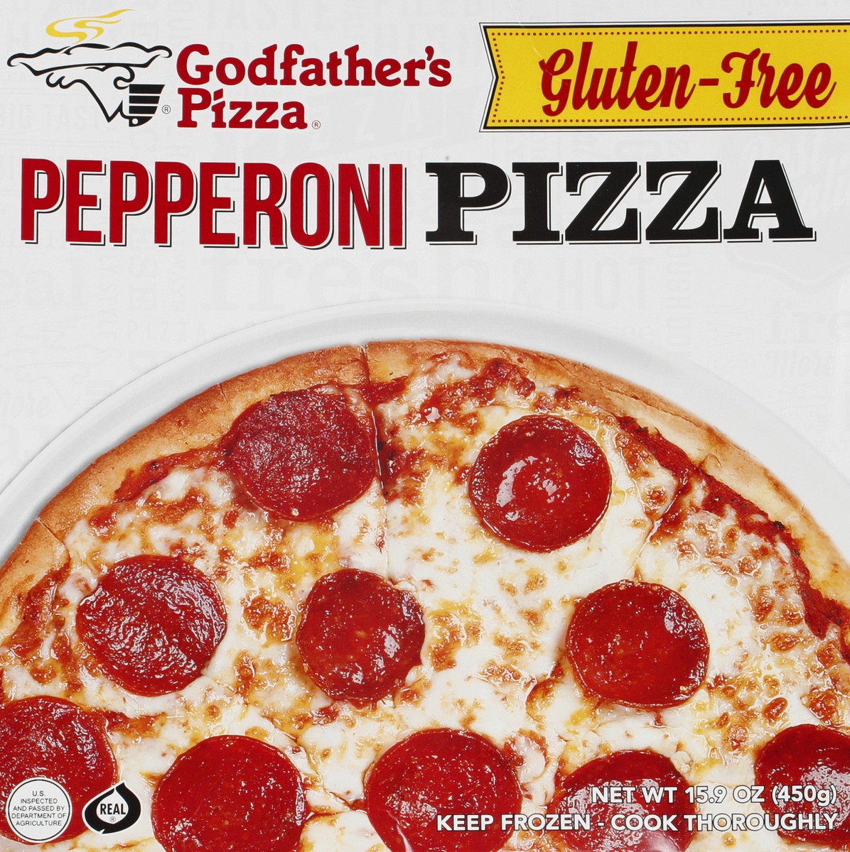 slide 2 of 13, Godfathers Pizza Gluten-Free Pepperoni Pizza 15.9 oz, 15.9 oz