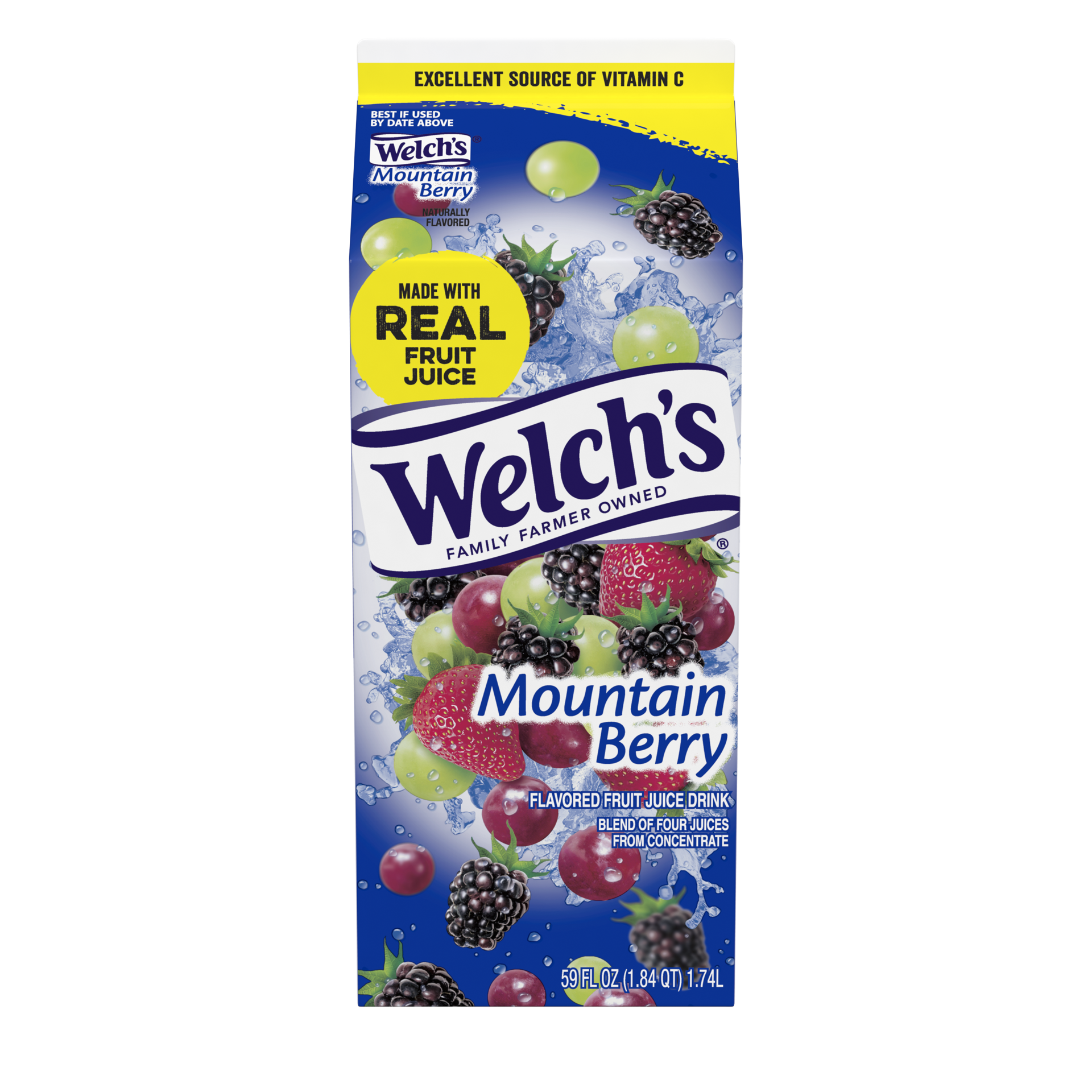 slide 3 of 4, Welch's Mountain Berry Fruit Juice Drink, 59 Fl Oz carton, 59 fl oz