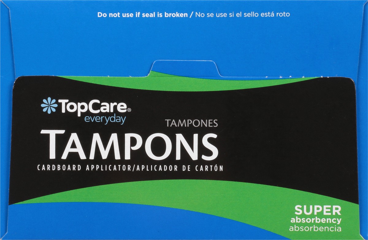 slide 9 of 9, TopCare Everyday Cardboard Applicator Super Absorbency Unscented Tampons 40 ea, 40 ct