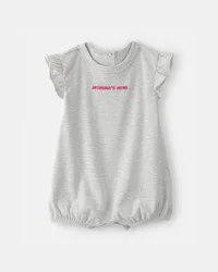 Carters Baby Girl 'Momma's Mini' Short-Sleeve Romper - Grey Grey 12M