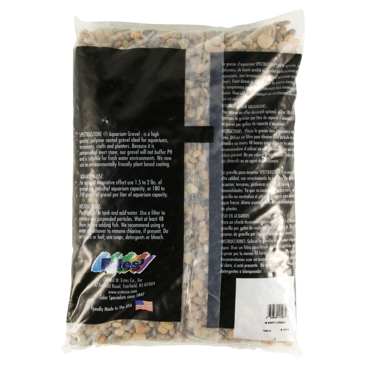 slide 2 of 2, ESTES Spectrastone Aquarium Gravel, Swift Creek, 5 lb