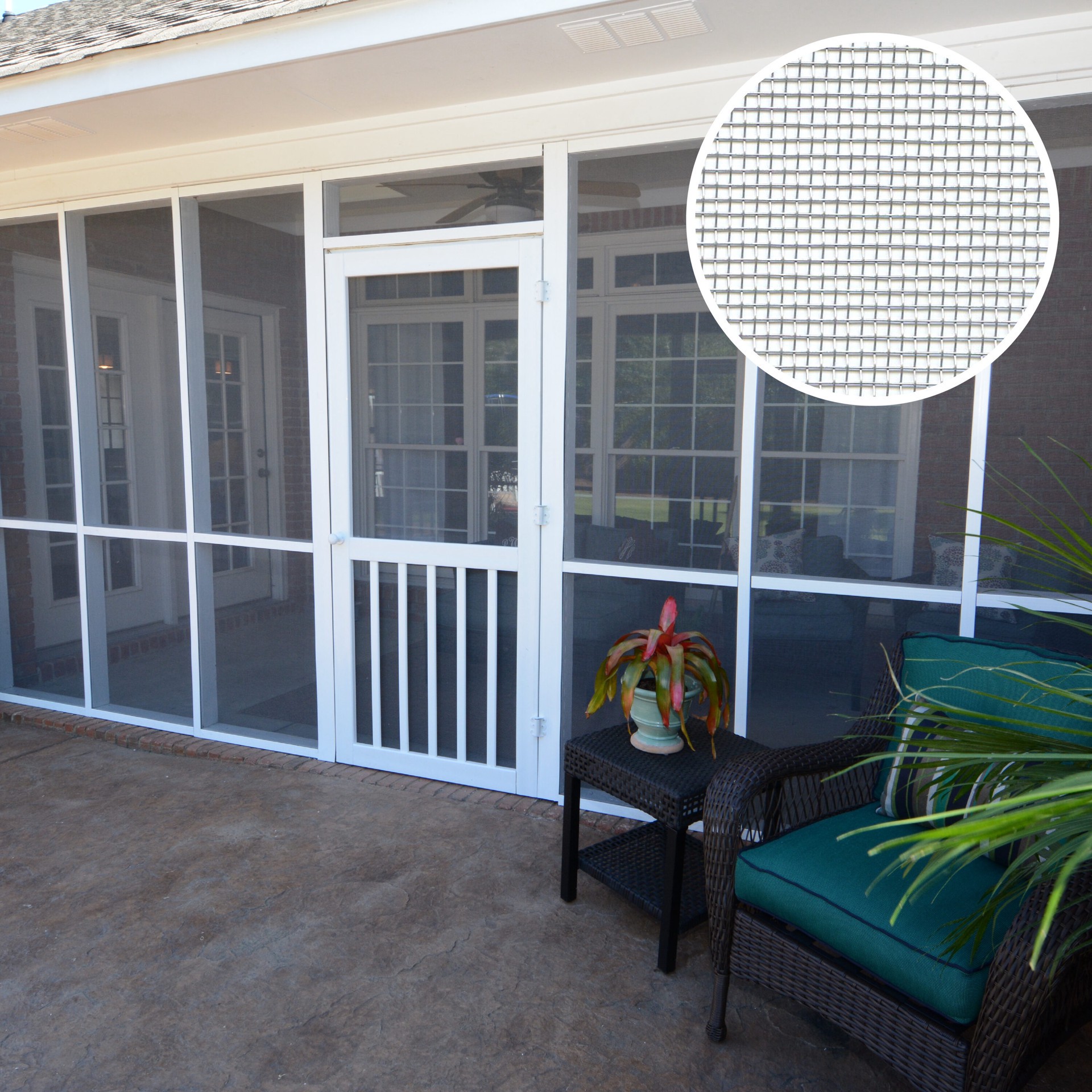 slide 2 of 3, Phifer 4-ft x 25-ft Silver Aluminum Replacement screen, 1 ct