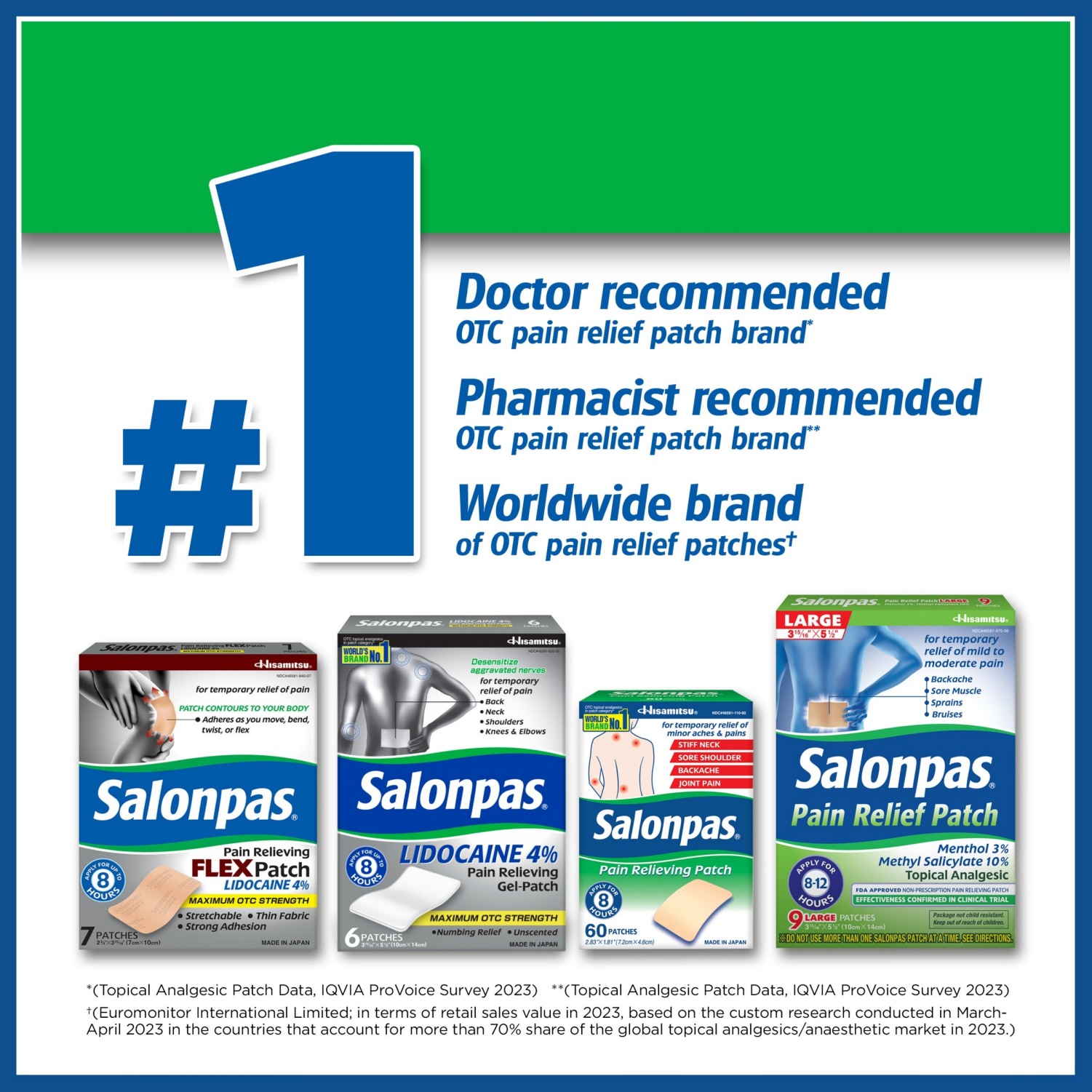 slide 5 of 8, Salonpas Lidocaine 4% Pain Relieving Gel Patch - 6ct, 6 ct