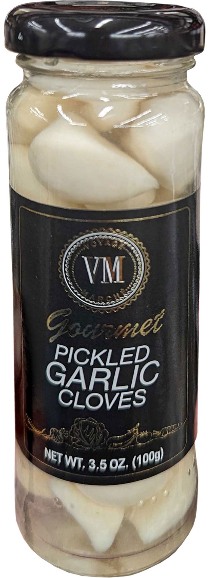 slide 1 of 1, VM Gourmet Pickled Garlic Cloves, 3.5 oz