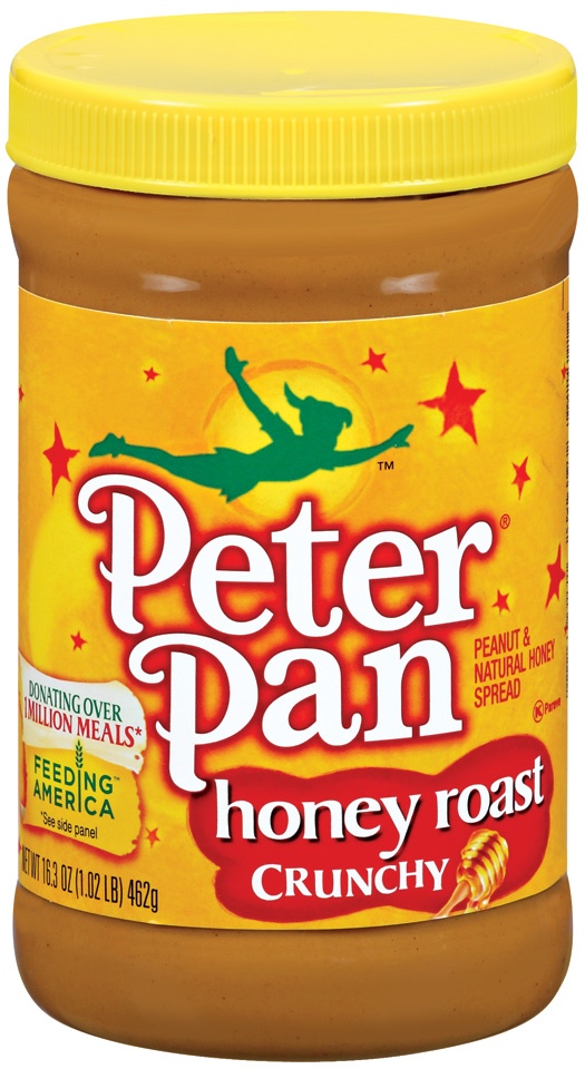 slide 1 of 1, Peter Pan Honey Roast Crunchy Peanut Butter, 16.3 oz