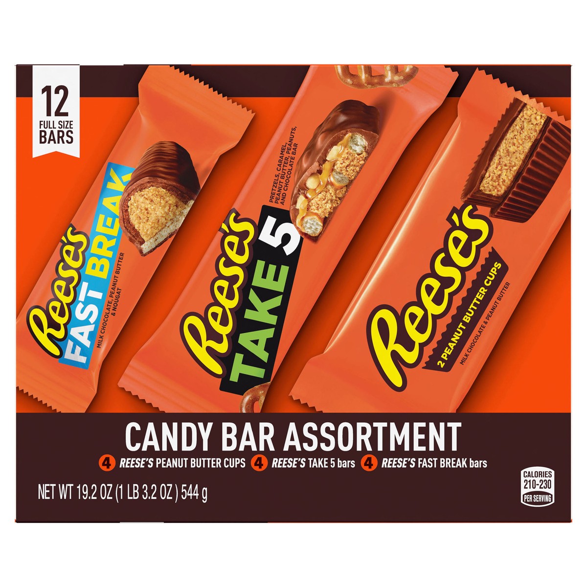 slide 1 of 7, Reese's Candy Bar Assortment Full Size 12 ea, 12 ct