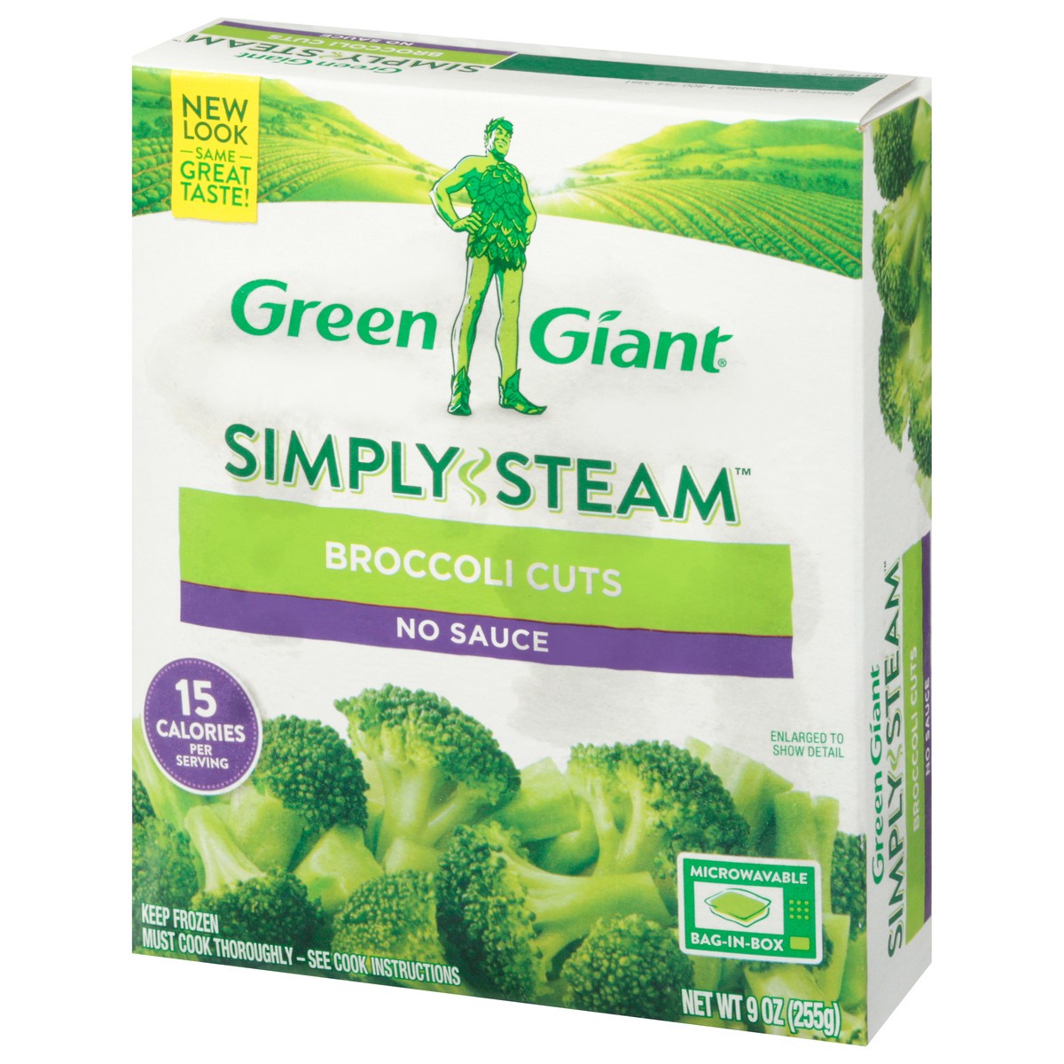 slide 2 of 14, Green Giant Simply Steam No Sauce Broccoli Cuts 9 oz, 9 oz