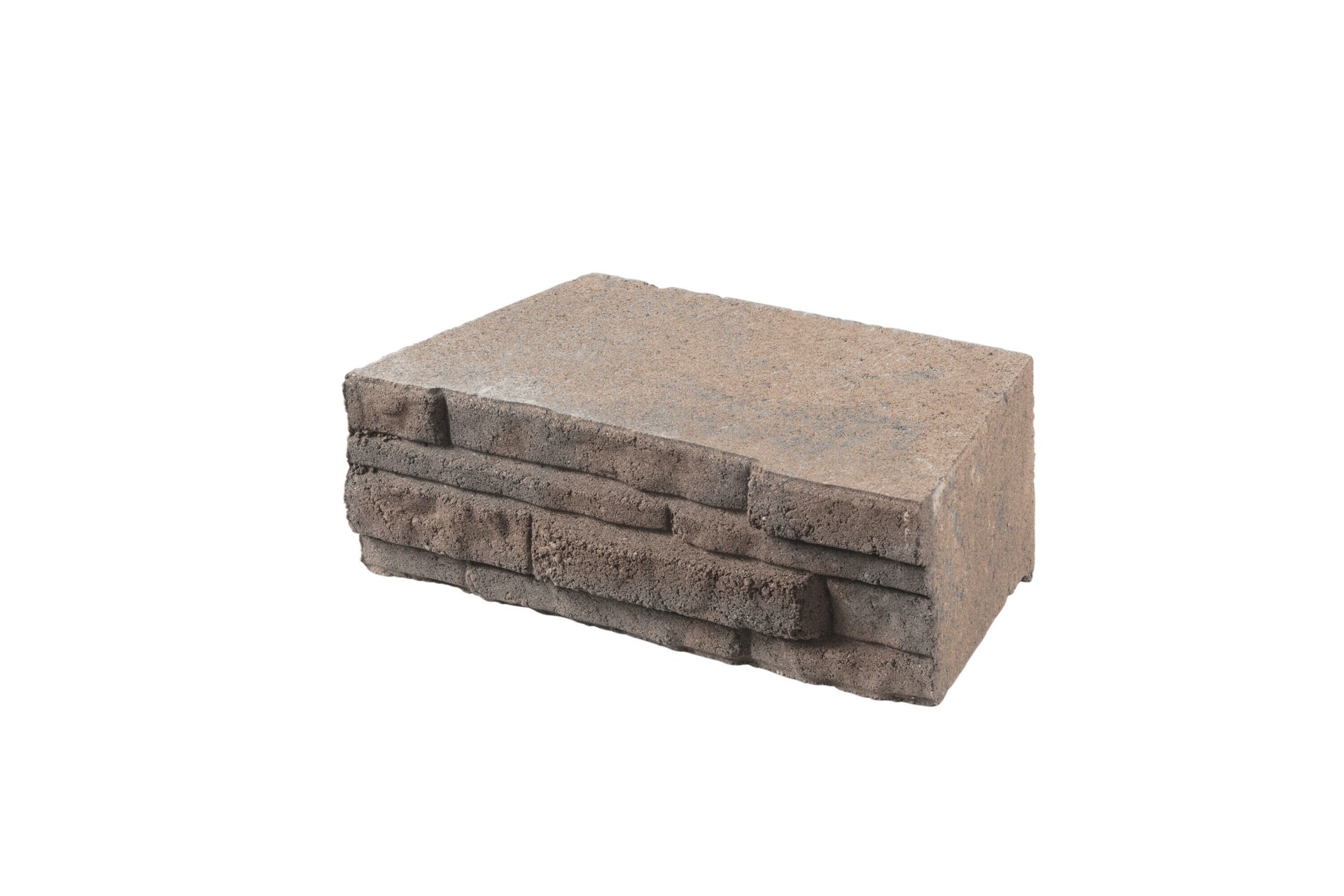 slide 4 of 5, 4.0-in H x 12.1-in L x 6.6-in D Oak Run Concrete Retaining wall block, 1 ct