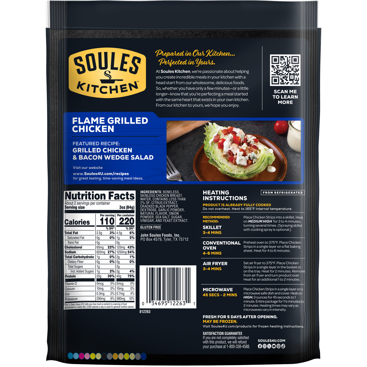 slide 3 of 5, John Soules Foods, Flame Grilled Chicken, 6 oz, Refrigerated, 6 oz