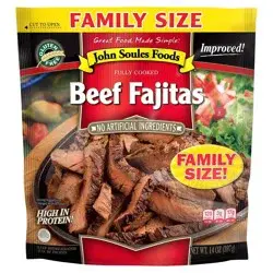 John Soules Foods Fresh, Fully Cooked Beef Fajitas Family Size