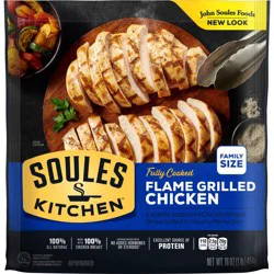 JOHN SOULES FOODS Soules Kitchen Fresh, Fully Cooked Flame Grilled Chicken Breast Strips, Family Size 16 Oz