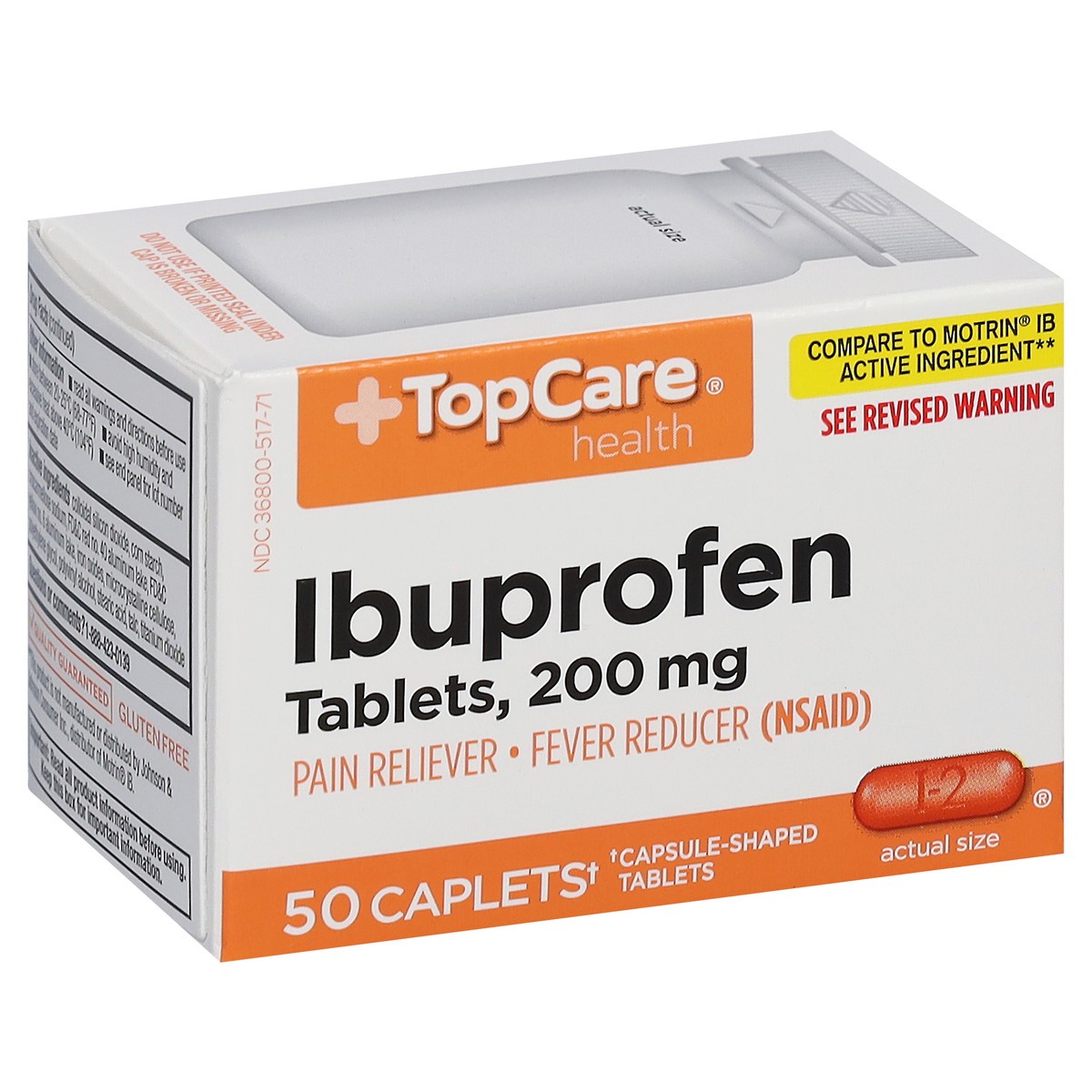 slide 9 of 9, Topcare Ibuprofen Caps, 50 ct