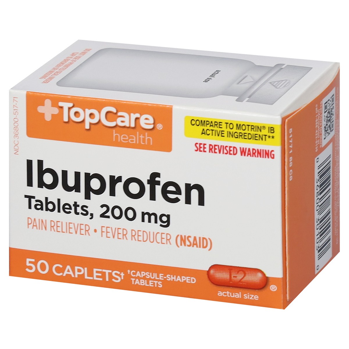 slide 2 of 9, Topcare Ibuprofen Caps, 50 ct