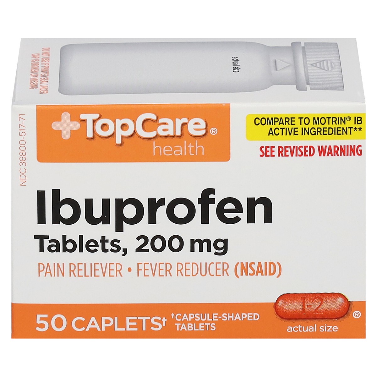 slide 1 of 9, Topcare Ibuprofen Caps, 50 ct