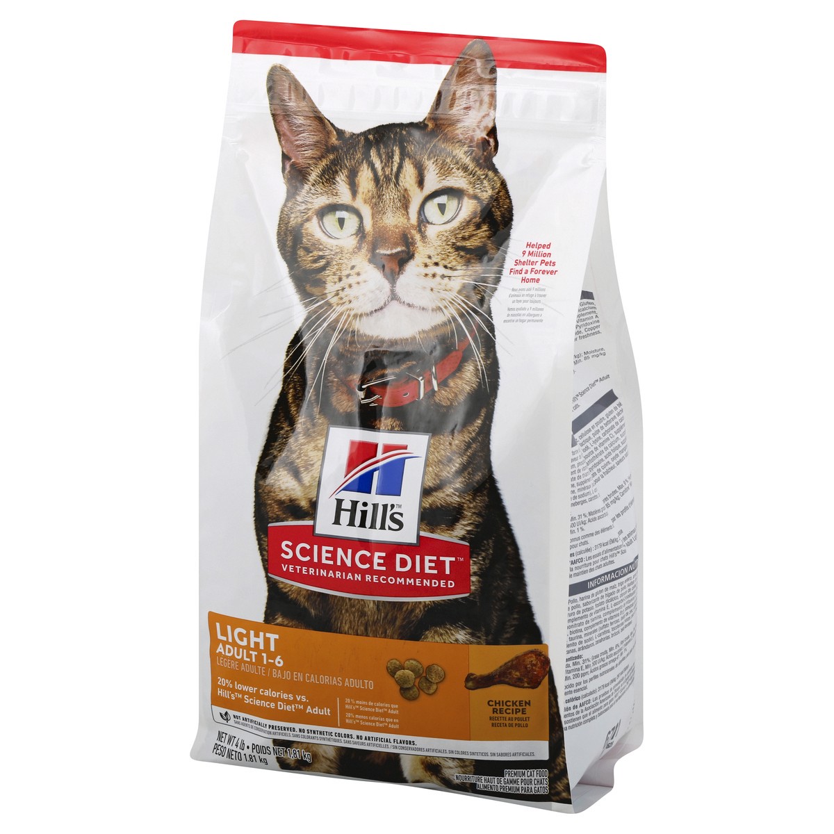 Science Diet Cat Food Premium Light Chicken Recipe Adult 1 6 4 Lb Shipt 1991