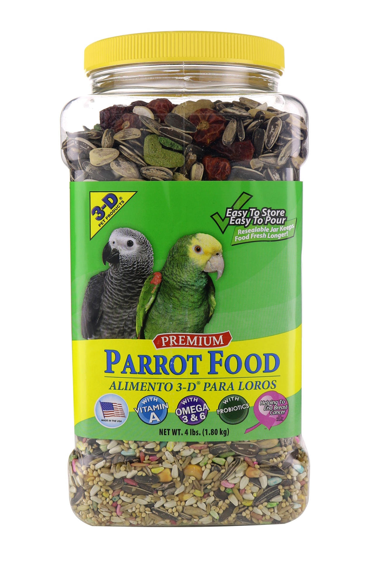 slide 1 of 1, 3D Parrot Food, 1 ct