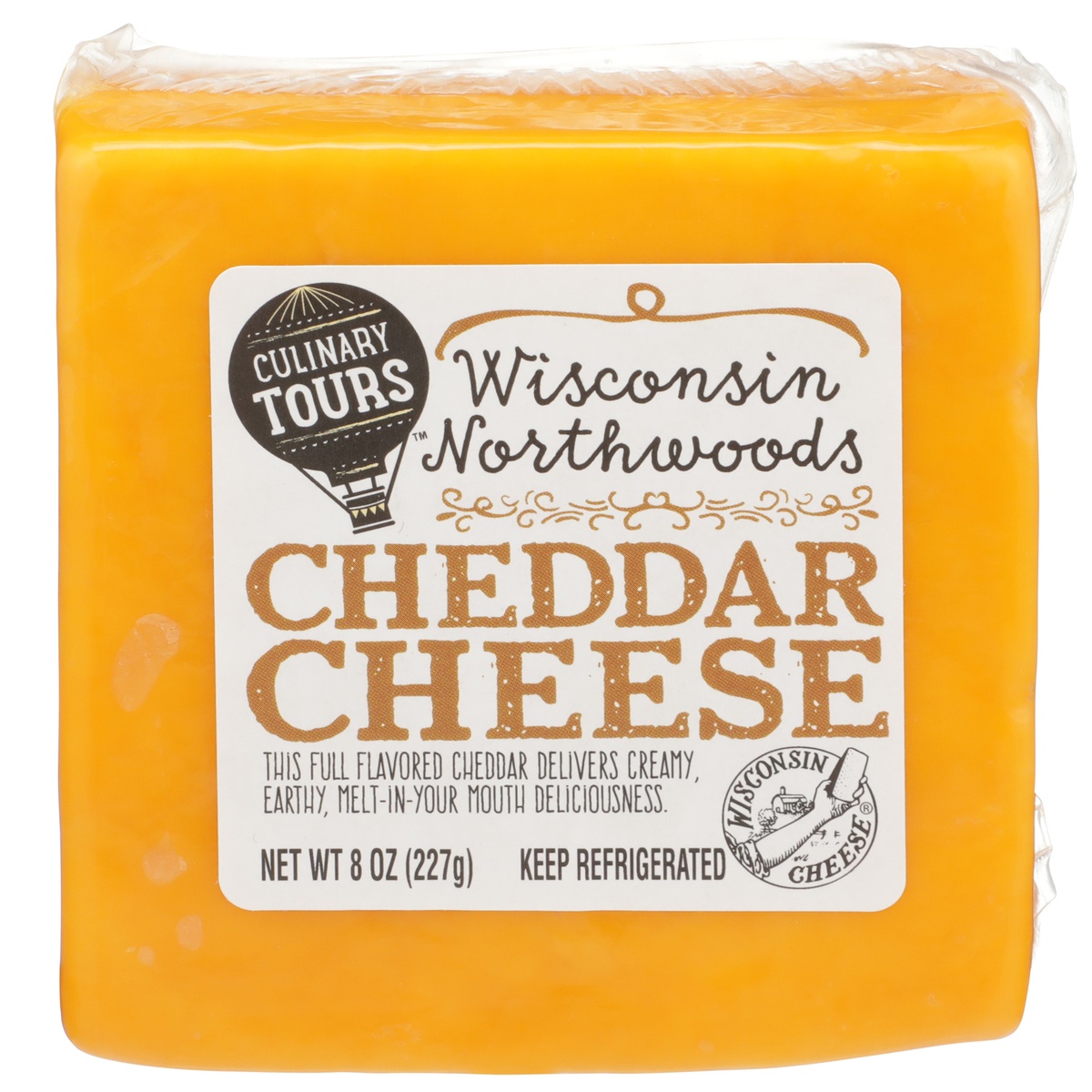 slide 1 of 1, Culinary Tours Wisconsin Northwoods Cheddar Cheese, 8 oz