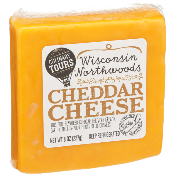 slide 1 of 1, Culinary Tours Wisconsin Northwoods Cheddar Cheese, 8 oz
