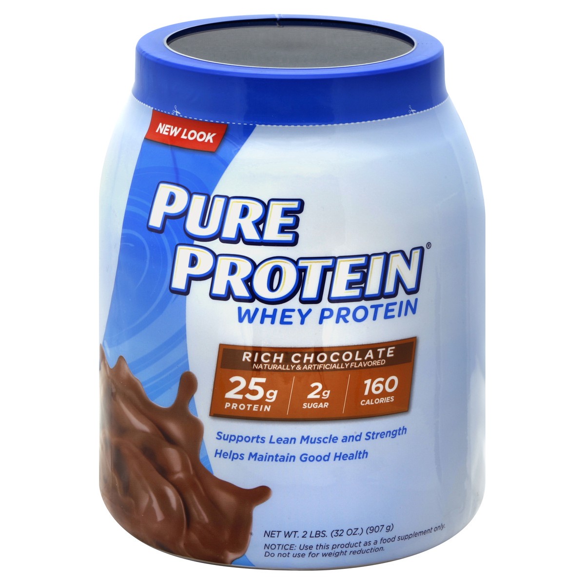 slide 2 of 3, Pure Protein Whey Protein 32 oz, 32 oz
