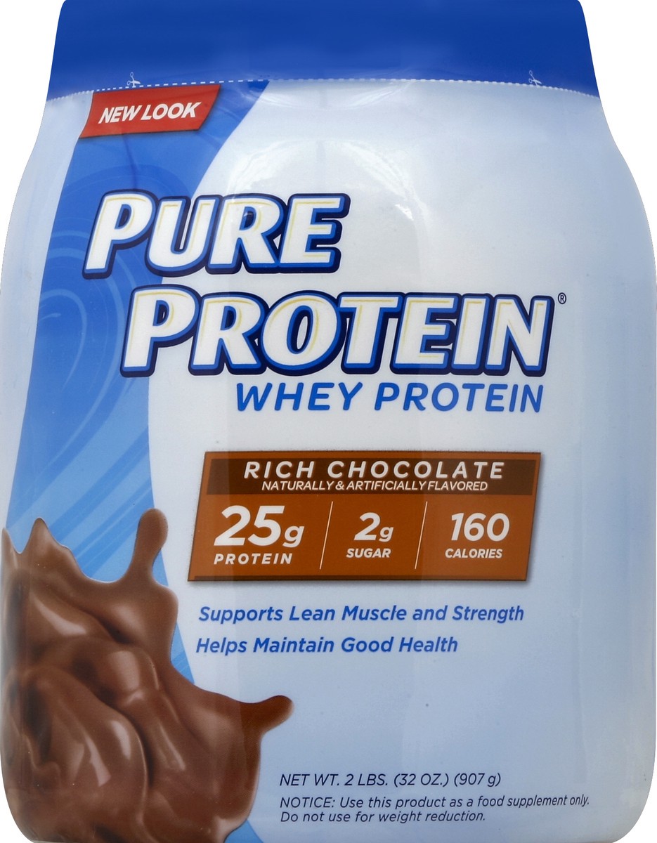 slide 1 of 3, Pure Protein Whey Protein 32 oz, 32 oz