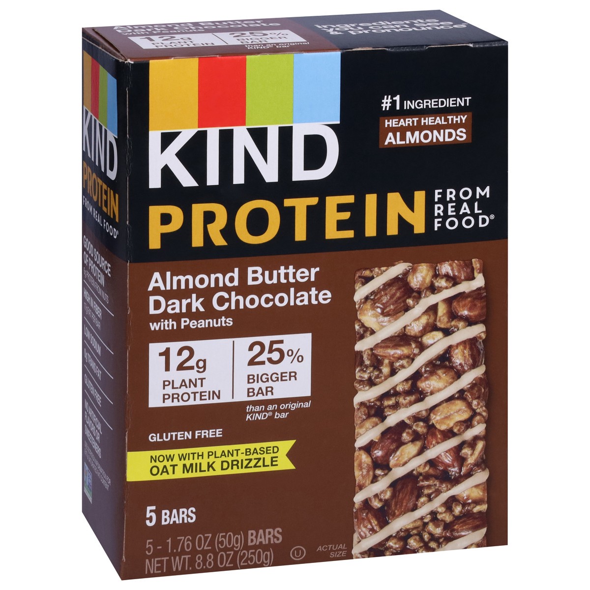 slide 8 of 9, KIND Almond Butter Dark Chocolate Protein Nut Bars, 5 ct