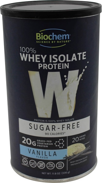 slide 1 of 1, Biochem Sugar Free Vanilla Whey Protein, 11.8 oz