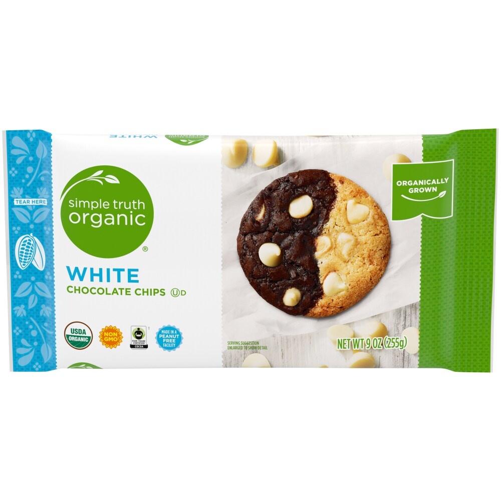 slide 1 of 1, Simple Truth Organic White Chocolate Chips, 9 oz