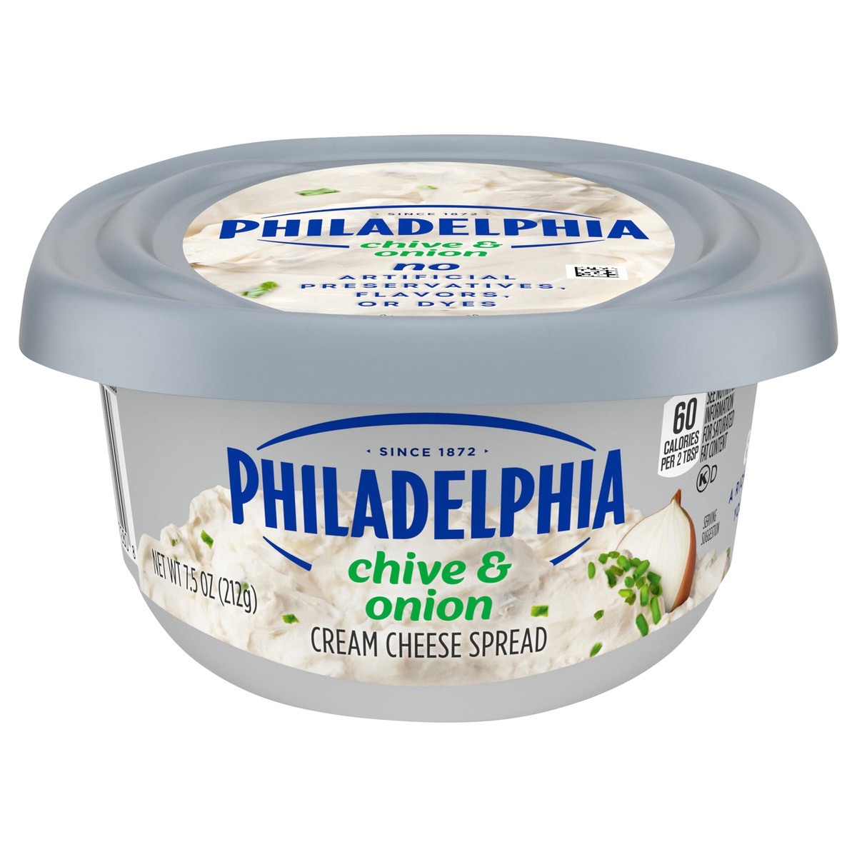 slide 1 of 5, Philadelphia Chive & Onion Cream Cheese Spread, 7.5 oz Tub, 7.5 oz