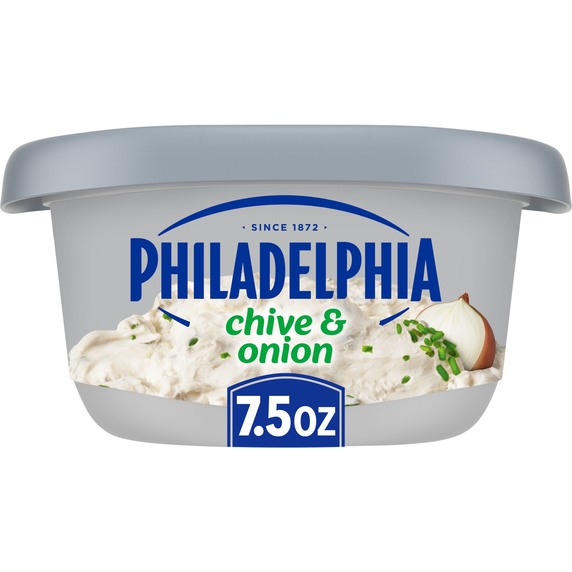 slide 1 of 5, Philadelphia Chive & Onion Cream Cheese Spread, 7.5 oz Tub, 7.5 oz