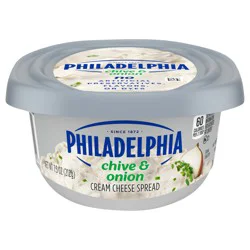 Philadelphia Chive & Onion Cream Cheese Spread, 7.5 oz Tub