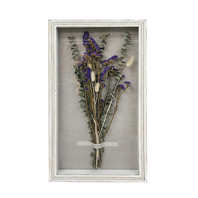 slide 1 of 1, Bee & Willow Home Purple Wildflowers - Beaded Shadow Box Frame, 1 ct