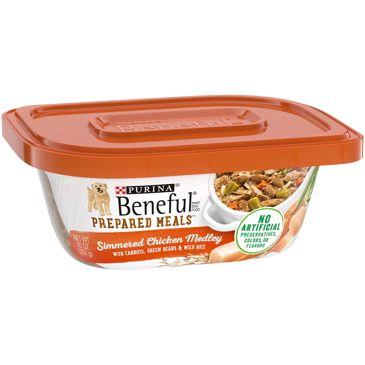 slide 5 of 9, Beneful Purina Beneful High Protein Wet Dog Food With Gravy, Prepared Meals Simmered Chicken Medley, 10 oz