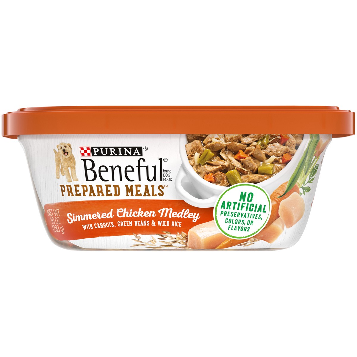 slide 4 of 9, Beneful Purina Beneful High Protein Wet Dog Food With Gravy, Prepared Meals Simmered Chicken Medley, 10 oz