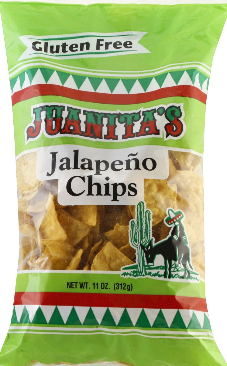 slide 3 of 5, Juanita's Food Gluten Free Jalapeno Tortilla Chips, 11 oz