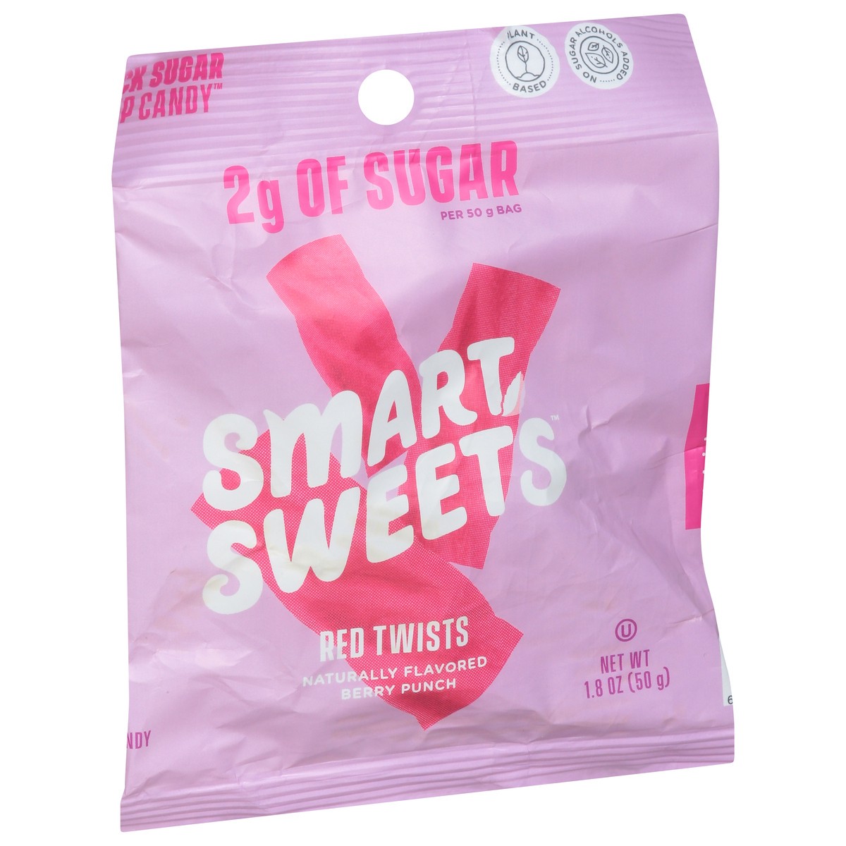 slide 2 of 9, SmartSweets Red Twists Berry Punch Candy 1.8 oz, 1 ct