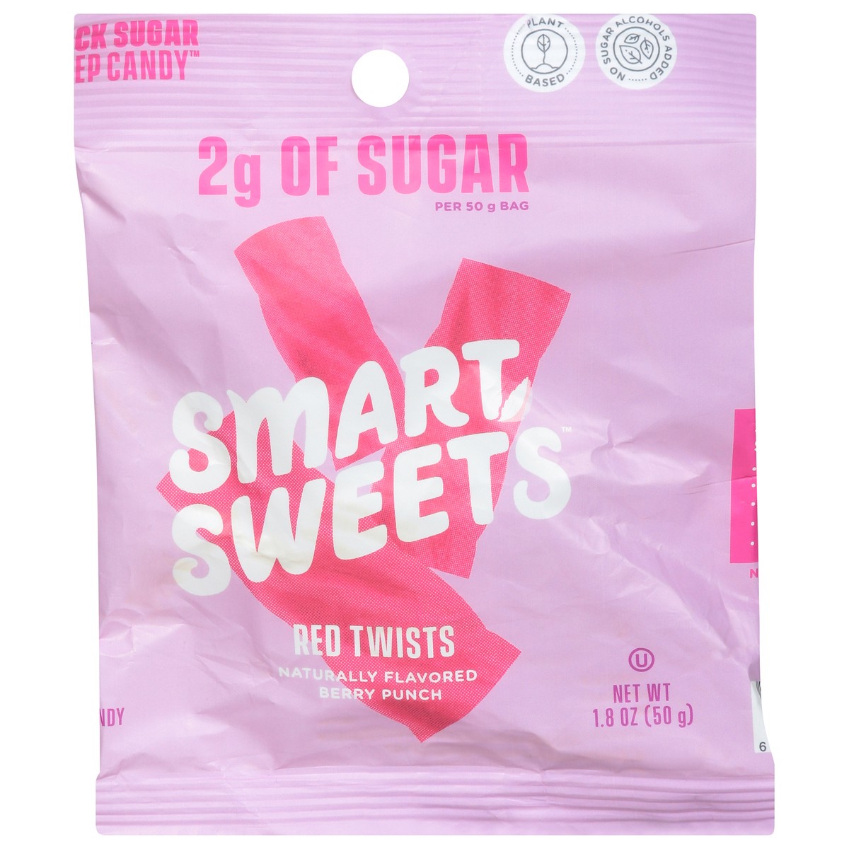 slide 1 of 9, SmartSweets Red Twists Berry Punch Candy 1.8 oz, 1 ct