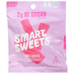 SmartSweets Red Twists Candy 1.8 oz