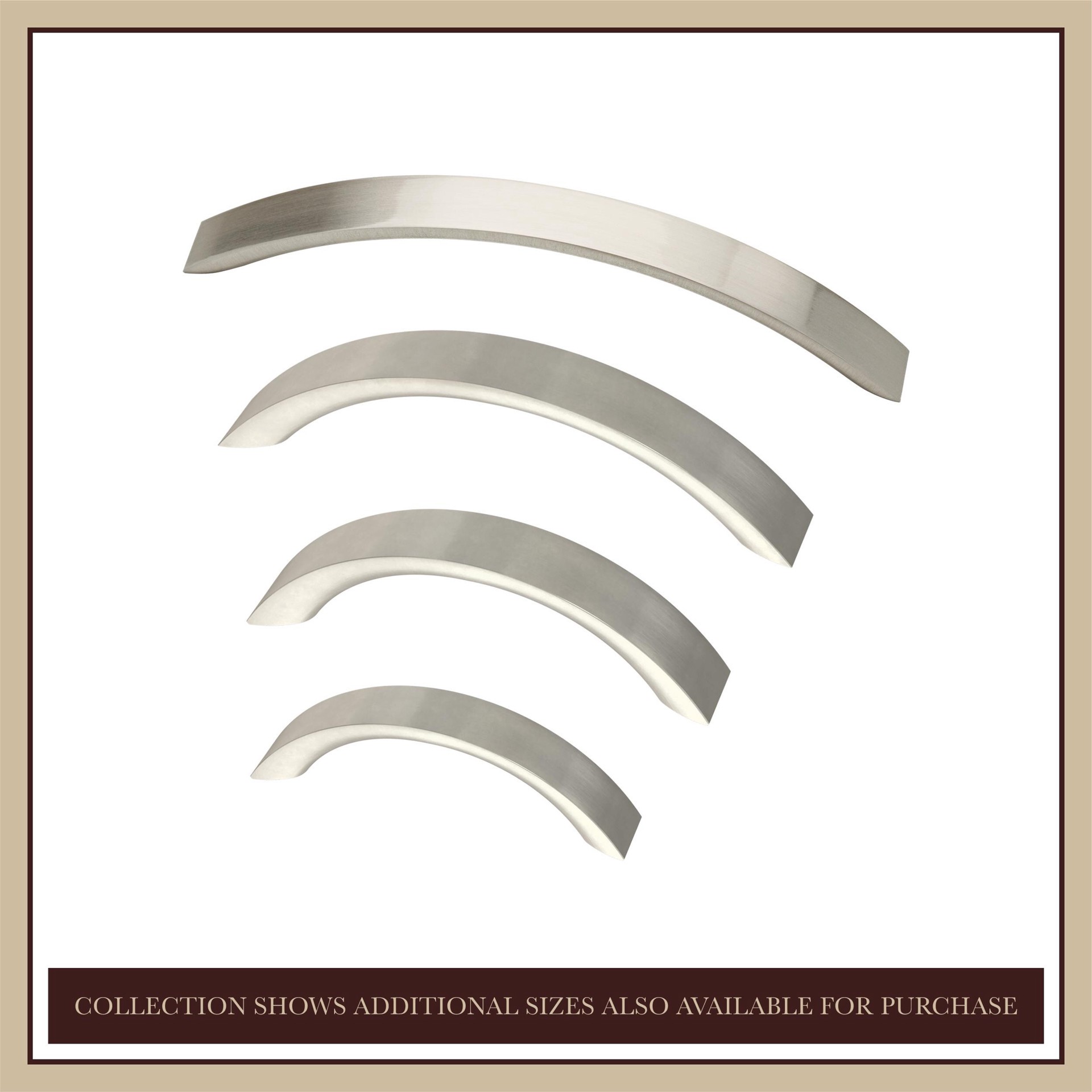 slide 3 of 6, allen + roth Alaric 5-1/16-in , 128mm Center to Center Satin Nickel Arch Handle Drawer Pull, 1 ct