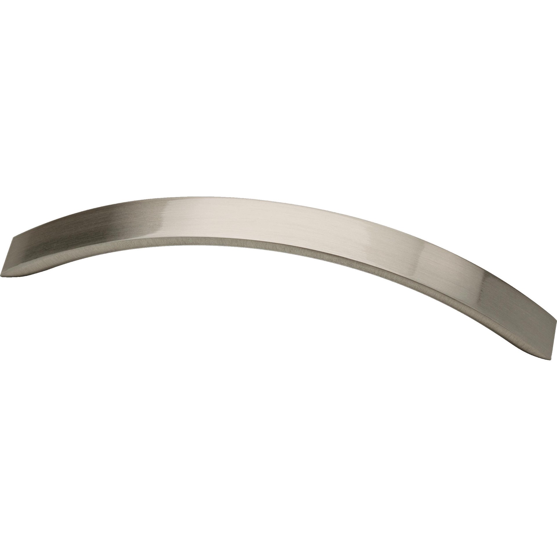 slide 1 of 6, allen + roth Alaric 5-1/16-in , 128mm Center to Center Satin Nickel Arch Handle Drawer Pull, 1 ct