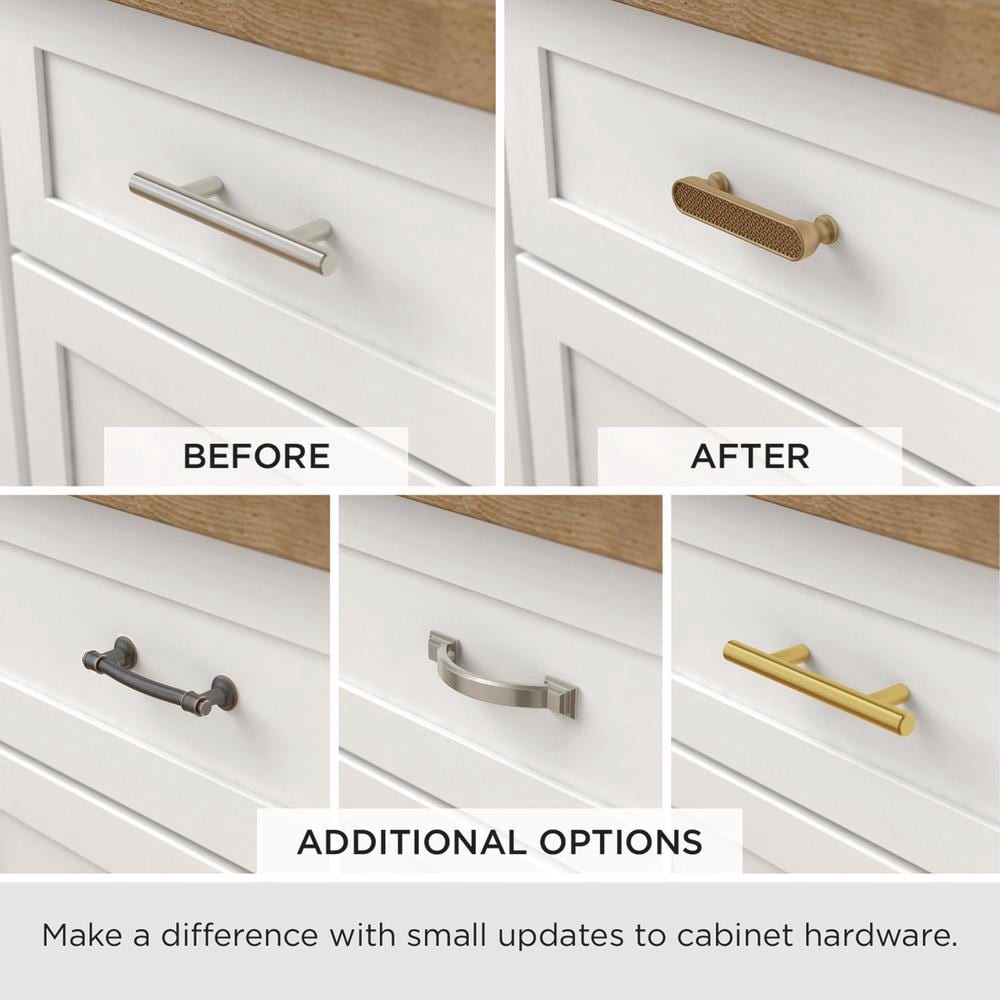 slide 5 of 5, Brainerd Bow 3-in , 76mm Center to Center Bronze with Copper Highlights Arch Handle Drawer Pull, 1 ct