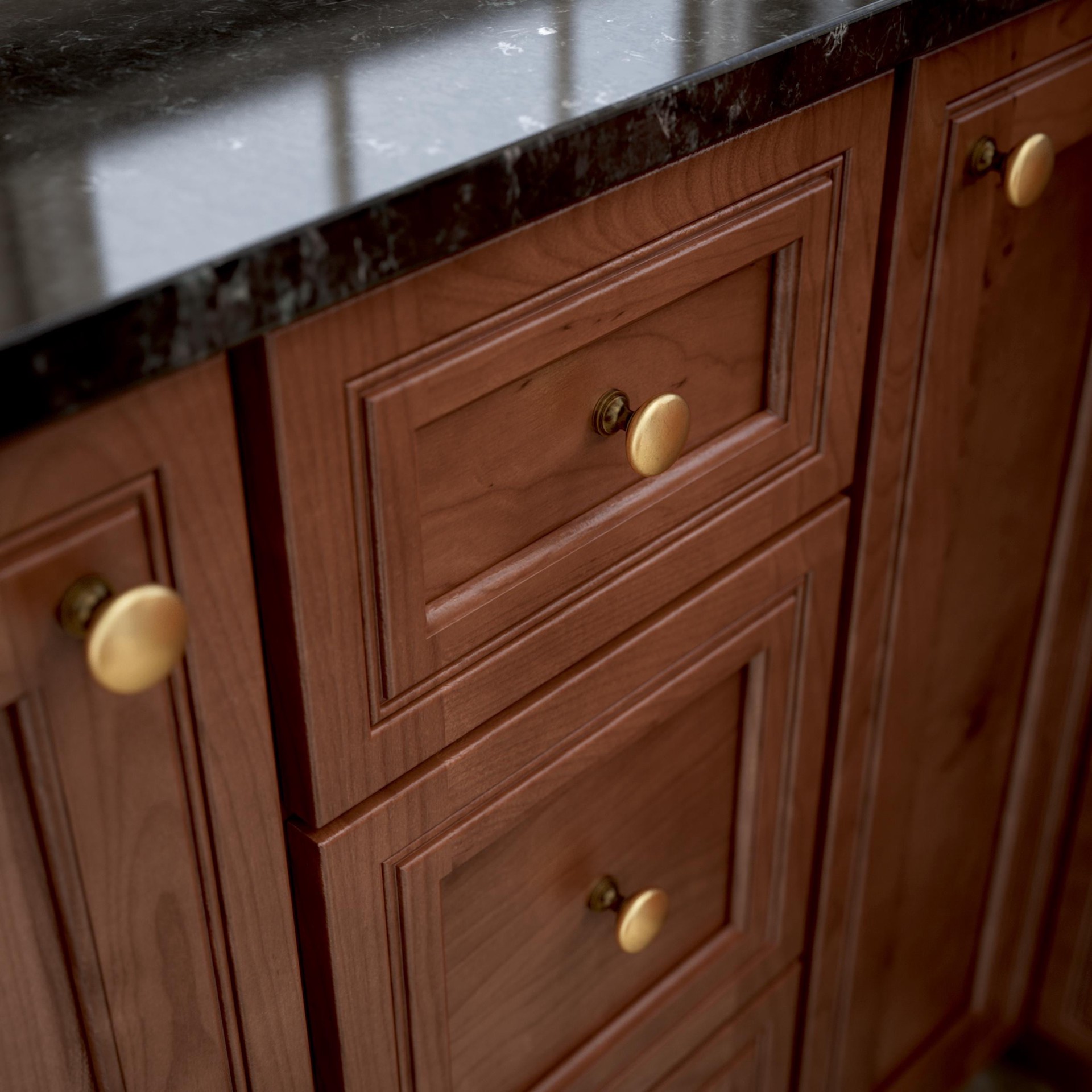 slide 2 of 6, allen + roth Charles 1-3/16-in Tumbled Antique Brass Round Transitional Cabinet Knob, 1 ct