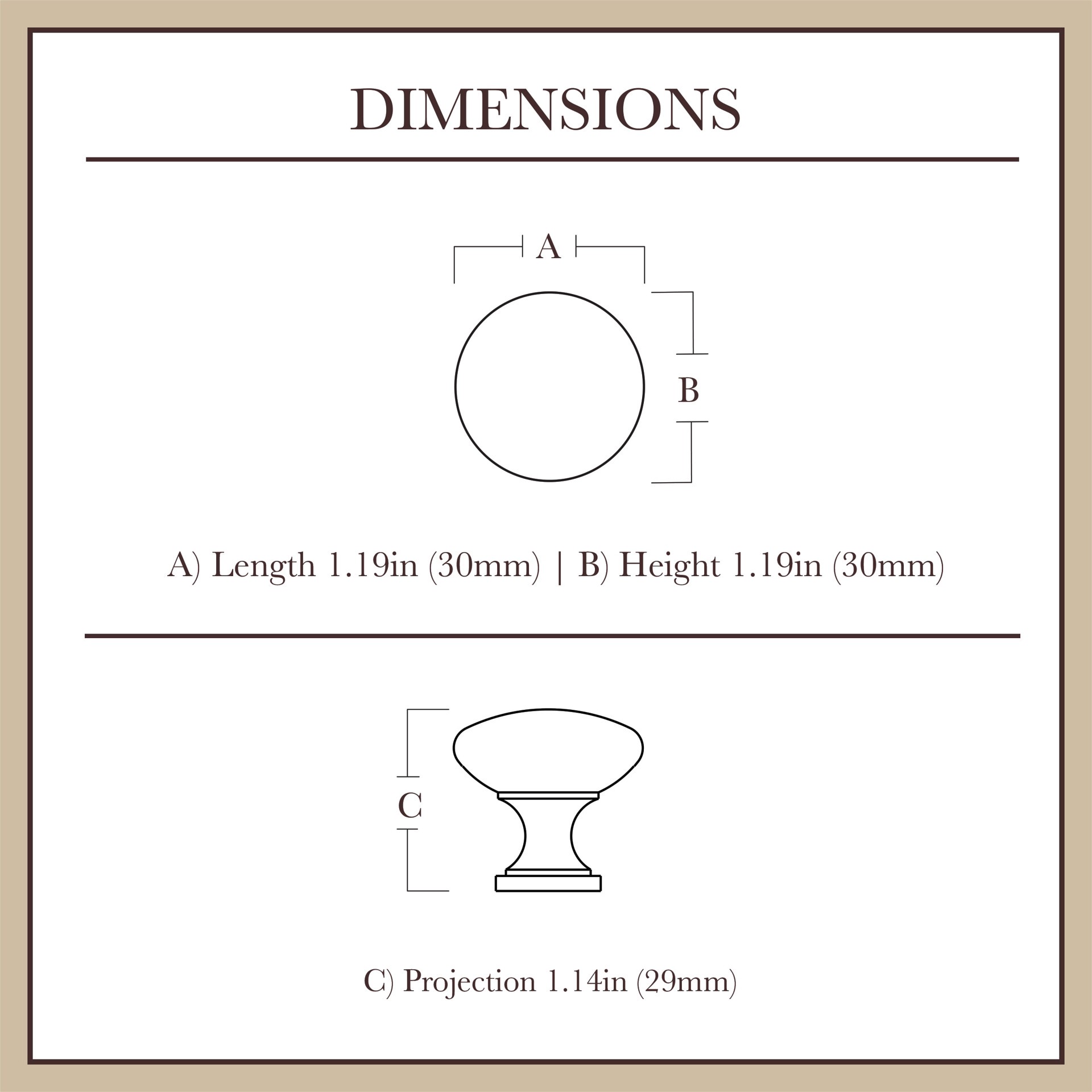 slide 4 of 6, allen + roth Charles 1-3/16-in Tumbled Antique Brass Round Transitional Cabinet Knob, 1 ct