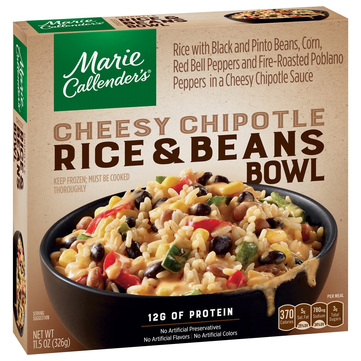 slide 7 of 11, Marie Callender's Chessy Chipotle Rice & Beans Bowl 11.5 oz, 11.5 oz