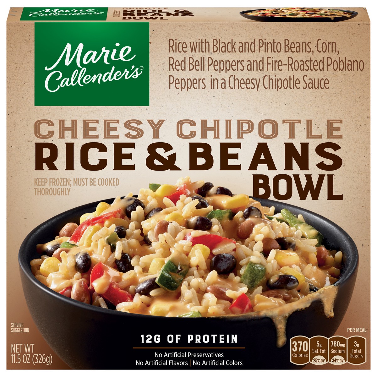 slide 1 of 11, Marie Callender's Chessy Chipotle Rice & Beans Bowl 11.5 oz, 11.5 oz