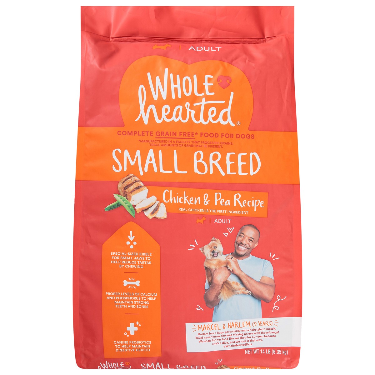 slide 11 of 14, Whole Hearted Small Breed Chicken & Pea Recipe Dog Food 14 lb, 14 lb